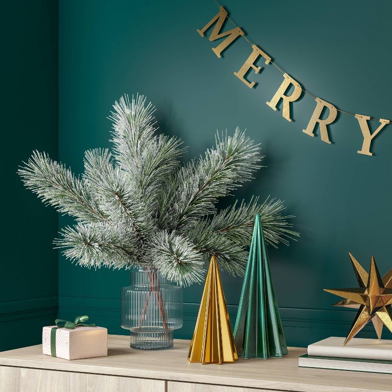 slide 2 of 3, Large Green Faceted Christmas Tree - Threshold™, 1 ct