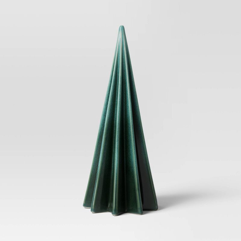 slide 1 of 3, Large Green Faceted Christmas Tree - Threshold™, 1 ct