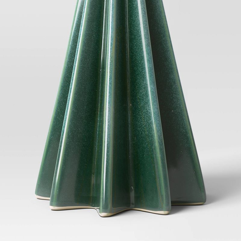 slide 3 of 3, Medium Faceted Christmas Tree Green - Threshold™, 1 ct