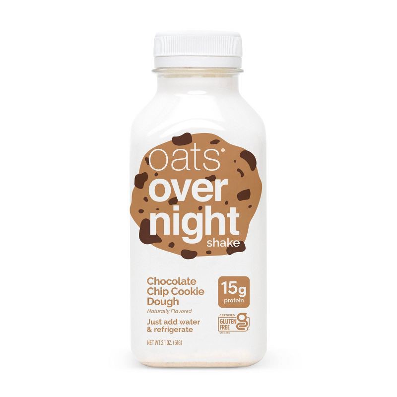 slide 1 of 10, Oats Overnight Chocolate Chip Cookie Dough Breakfast Shake - 2.1oz, 2.1 oz
