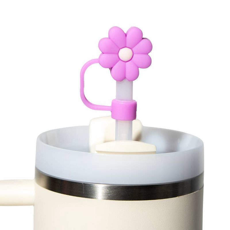 slide 6 of 9, CharCharms 4pk Girly Straw Toppers, 4 ct