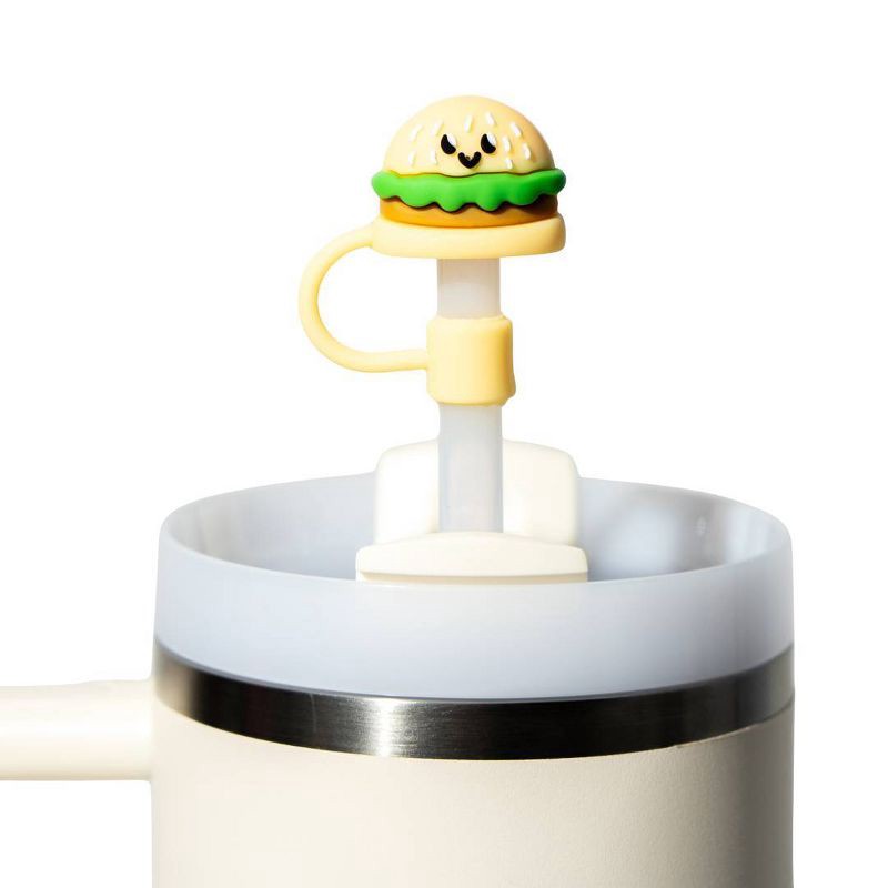 slide 3 of 9, CharCharms 4pk Food Straw Toppers, 4 ct