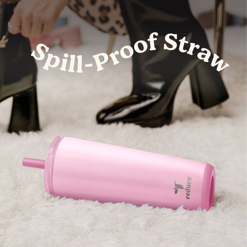 slide 6 of 6, Reduce 24 oz Halo Stainless Steel Straw Tumbler Space Babe, 24 oz