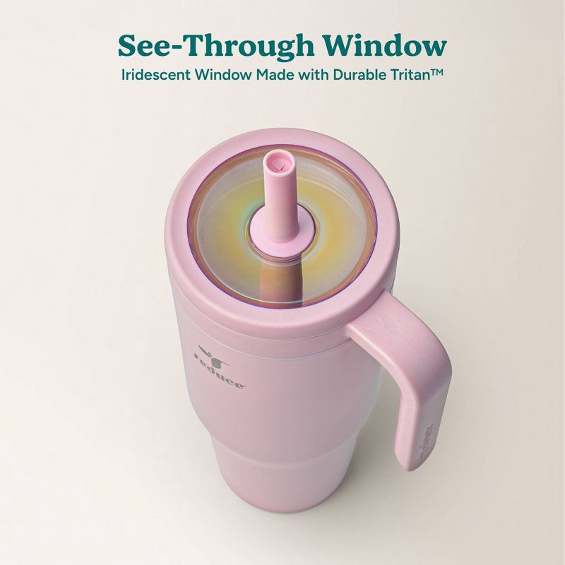 slide 5 of 6, Reduce 40oz Chiller Vacuum Insulated Stainless Steel Spill-Proof Tumbler Frosty Pink, 40 oz
