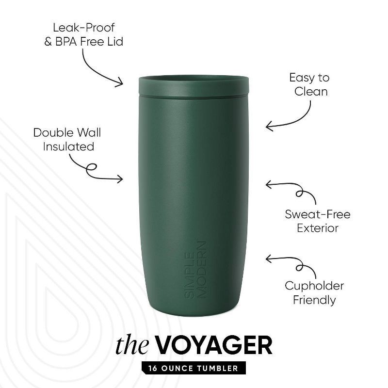 slide 2 of 4, Simple Modern 16oz Voyager Signature Forest Travel Mug, 16 oz