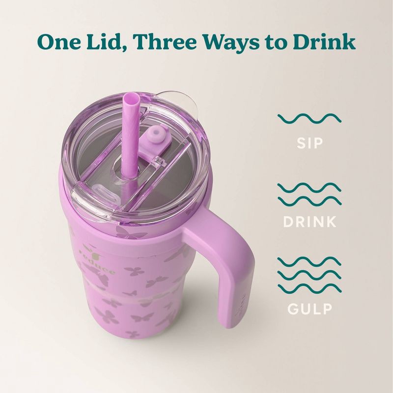 slide 4 of 5, Reduce 24oz Cold1 Vacuum Insulated Stainless Steel Straw Tumbler Mug Light Purple, 24 oz