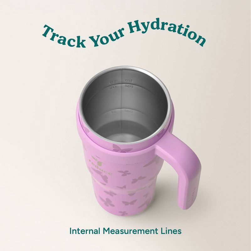 slide 5 of 5, Reduce 24oz Cold1 Vacuum Insulated Stainless Steel Straw Tumbler Mug Light Purple, 24 oz