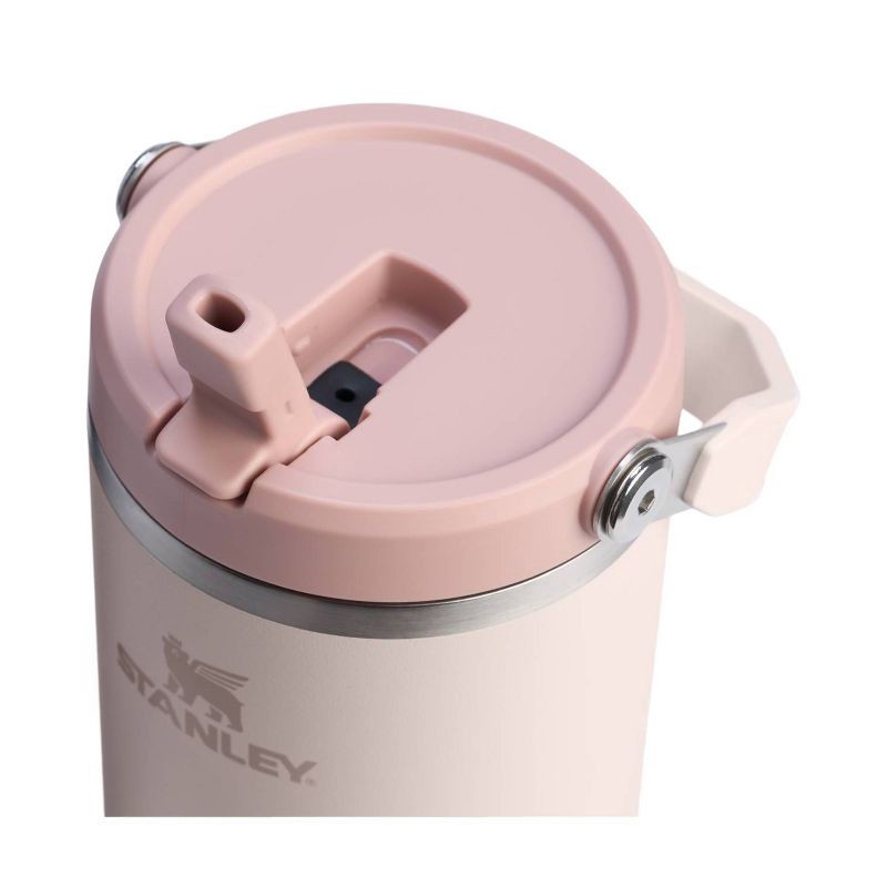 slide 3 of 3, Stanley 40 oz Stainless Steel Ice Flow Flip Straw Tumbler Rose Quartz, 40 oz
