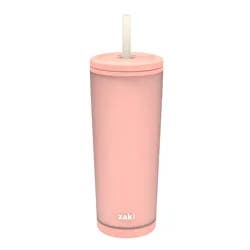 Zak Designs 25oz Nectarine Plastic Straw Tumbler