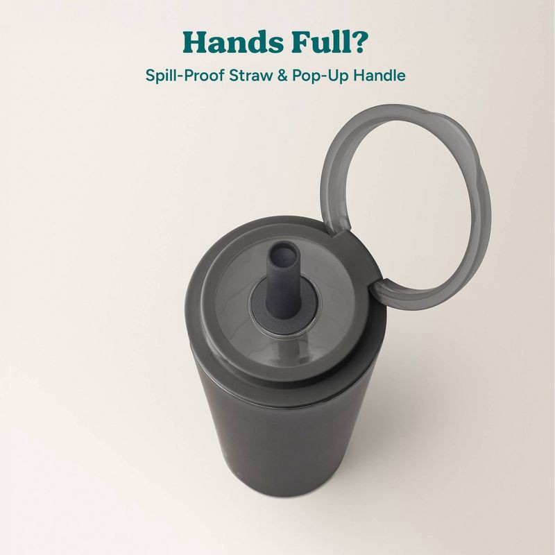 slide 5 of 7, Reduce 24oz Halo Stainless Steel Straw Tumbler Black, 24 oz