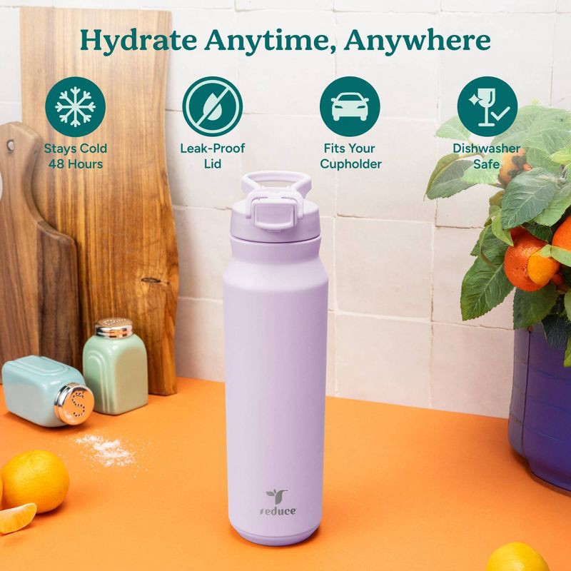 slide 3 of 6, Reduce 32 oz Hydrate Pro Vacuum Insulated Stainless Steel Water Bottle Lilac Bud, 32 oz