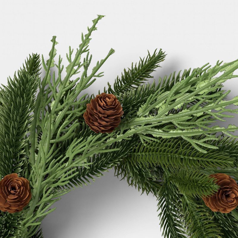 slide 3 of 3, Mix Mini Christmas Wreath Green - Room Essentials™, 1 ct