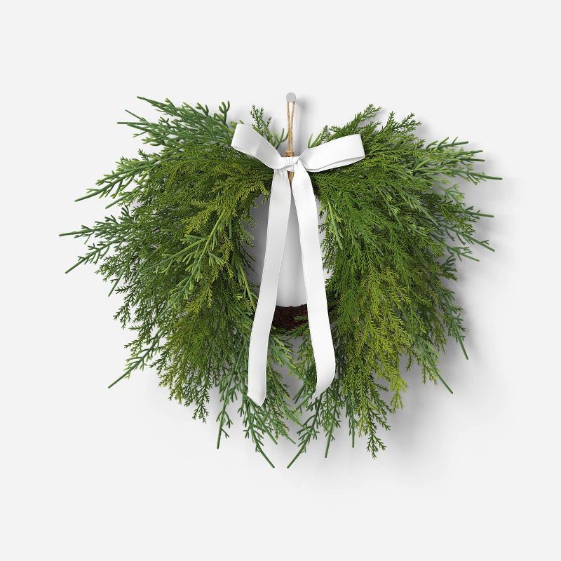 slide 1 of 3, Draping Cedar Mini Christmas Wreath Green - Room Essentials™, 1 ct