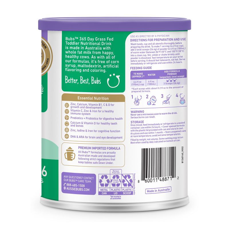 slide 2 of 5, Bubs Grass Fed Toddler Nutritional Drink Canister - 12-36 Months - 20oz, 20 oz