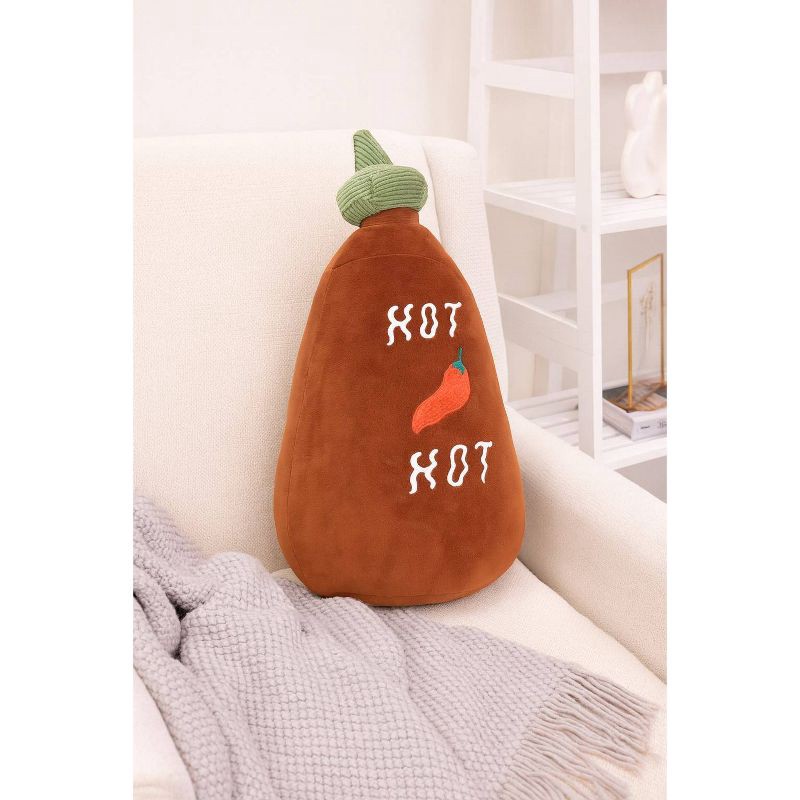 slide 3 of 3, PM&J Home 20" Weighted Hot Sauce Stuffed Plush, 1 ct