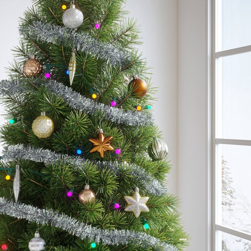 slide 2 of 3, 15' Christmas Soft and Silky Tinsel Garland - Wondershop™, 1 ct