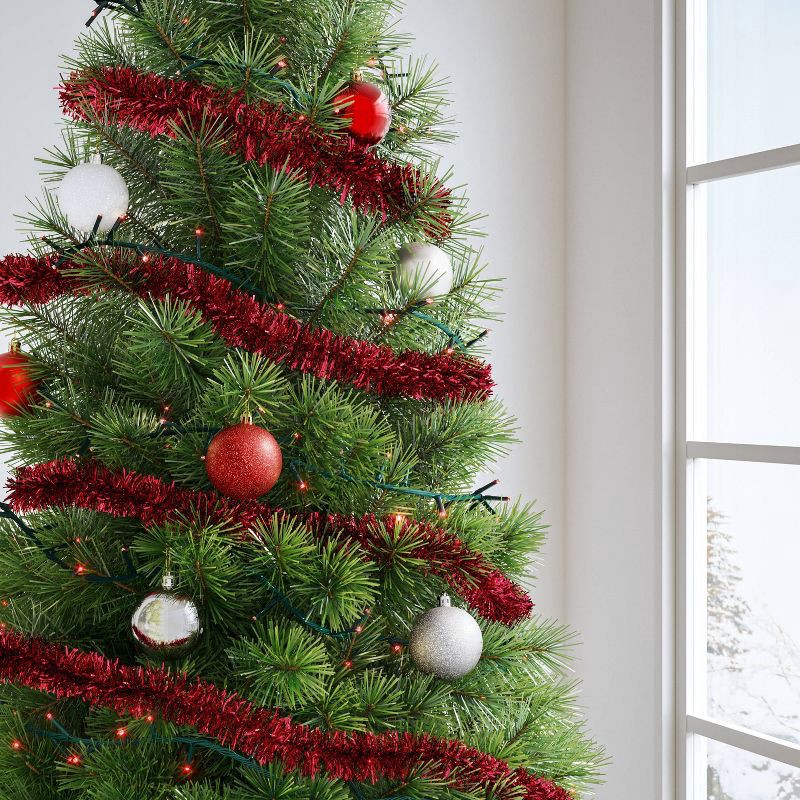 slide 2 of 3, 15' Soft and Silky Tinsel Christmas Garland - Wondershop™, 1 ct