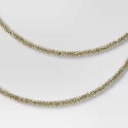10' Christmas Tinsel Garland Mega Wide Cut Gold and Narrow Cut Silver - Wondershop™