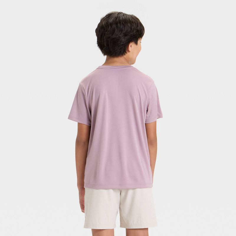 slide 3 of 4, Boys' Short Sleeve "Ruling Champ" Graphic T-Shirt - All In Motion™ Mauve S, 1 ct