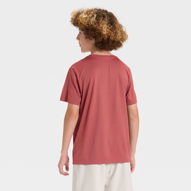 slide 3 of 4, Boys' Short Sleeve "Future G.O.A.T." Graphic T-Shirt - All In Motion™ Red XL, 1 ct