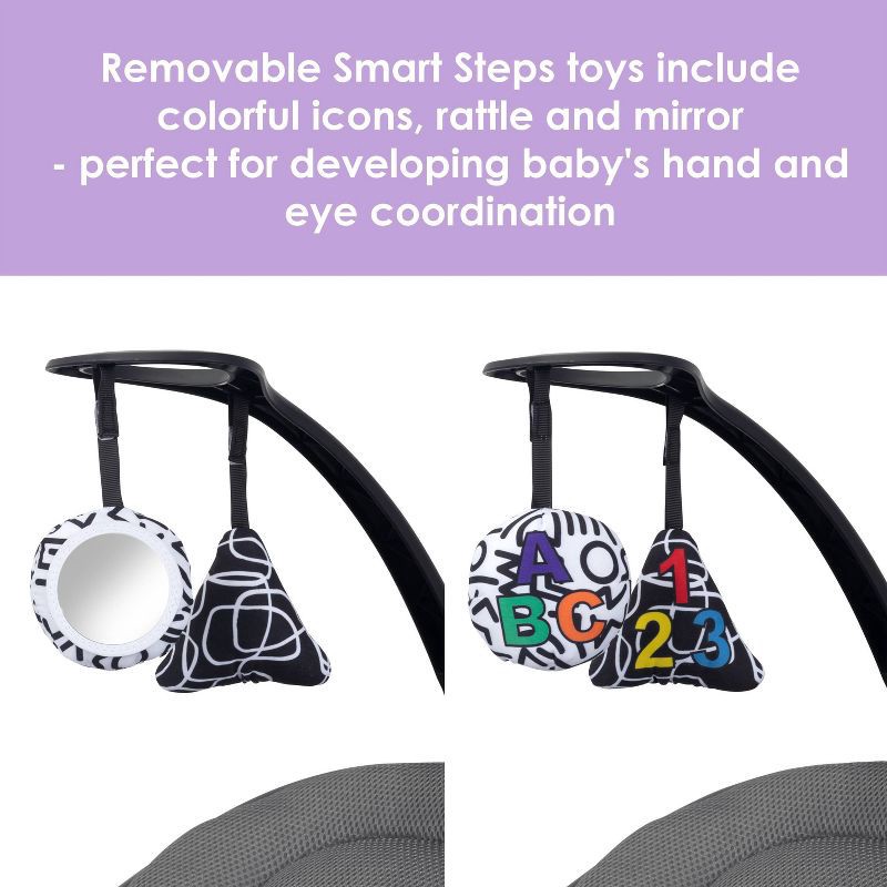 slide 11 of 13, Baby Trend Nu-Motion Infinity Swing with Interactive Display - Midnight Black, 1 ct