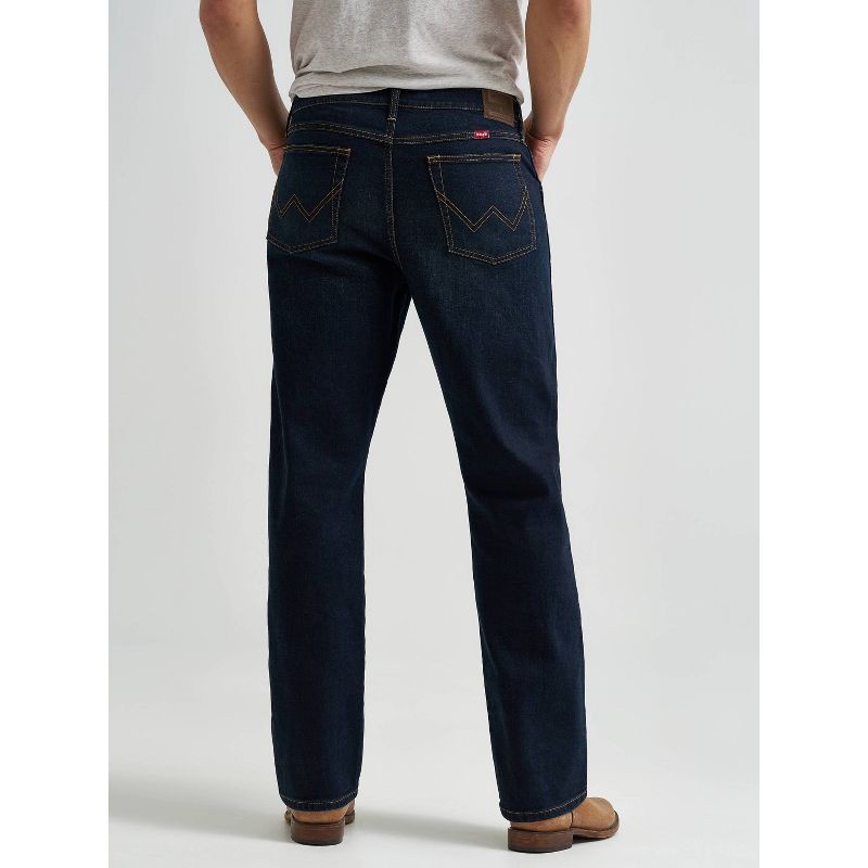slide 3 of 6, Wrangler Men's Relaxed Fit Bootcut Jeans - Dark Indigo 32x32, 1 ct