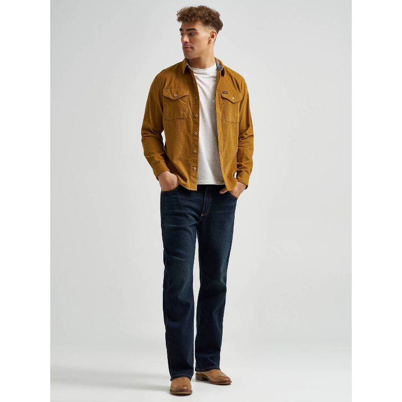 slide 1 of 6, Wrangler Men's Relaxed Fit Bootcut Jeans - Dark Indigo 34x29, 1 ct