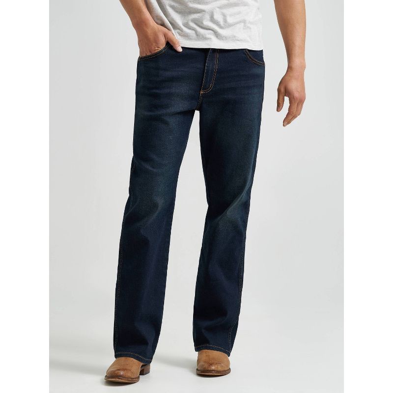 slide 2 of 6, Wrangler Men's Relaxed Fit Bootcut Jeans - Dark Indigo 36x29, 1 ct