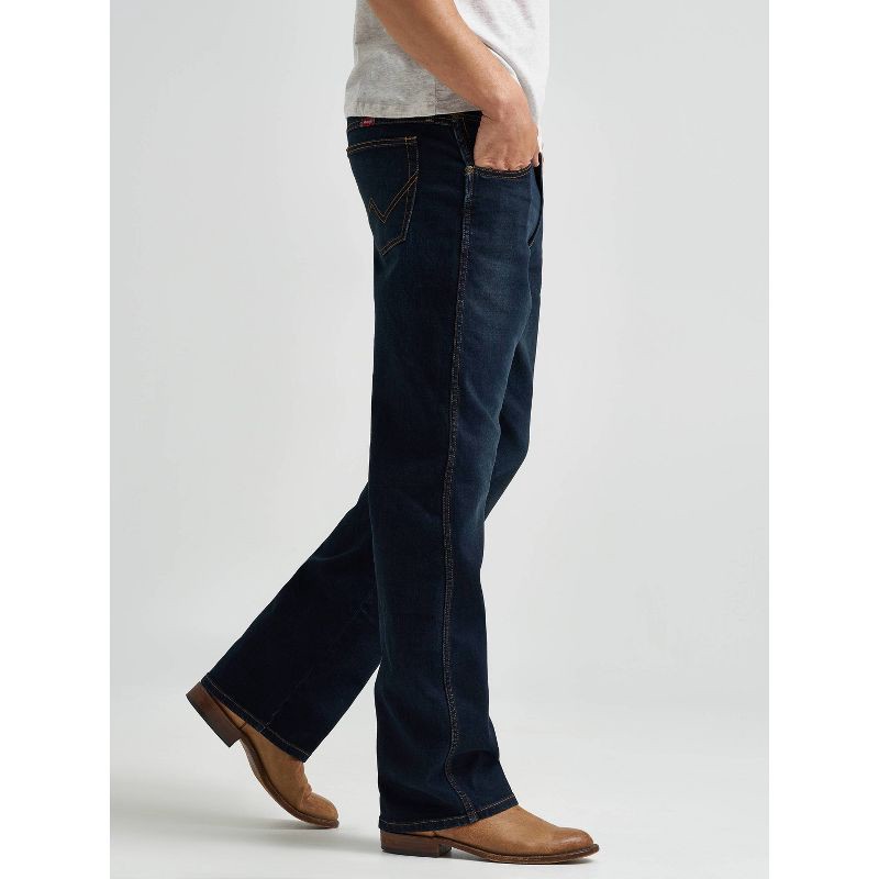 slide 4 of 6, Wrangler Men's Relaxed Fit Bootcut Jeans - Dark Indigo 40x30, 1 ct