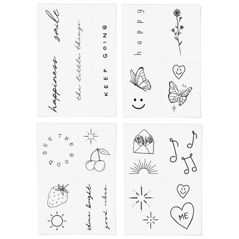 slide 5 of 8, INKED by Dani Feel Good Pack Temporary Tattoos - 20ct, 20 ct