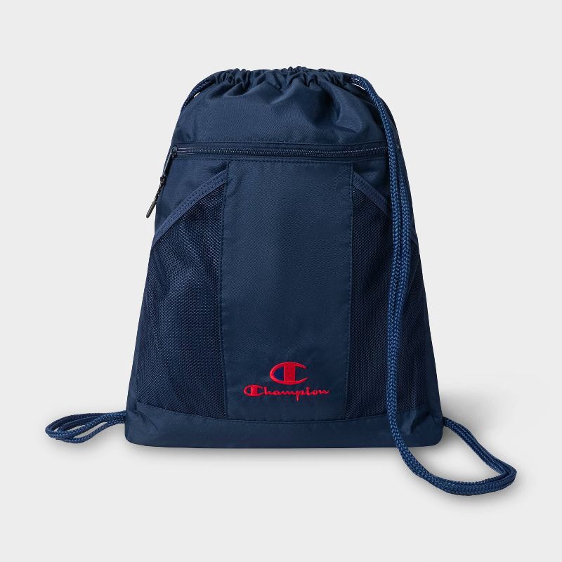 slide 1 of 2, Champion Method Carry Sack Drawstring Bag - Navy, 1 ct