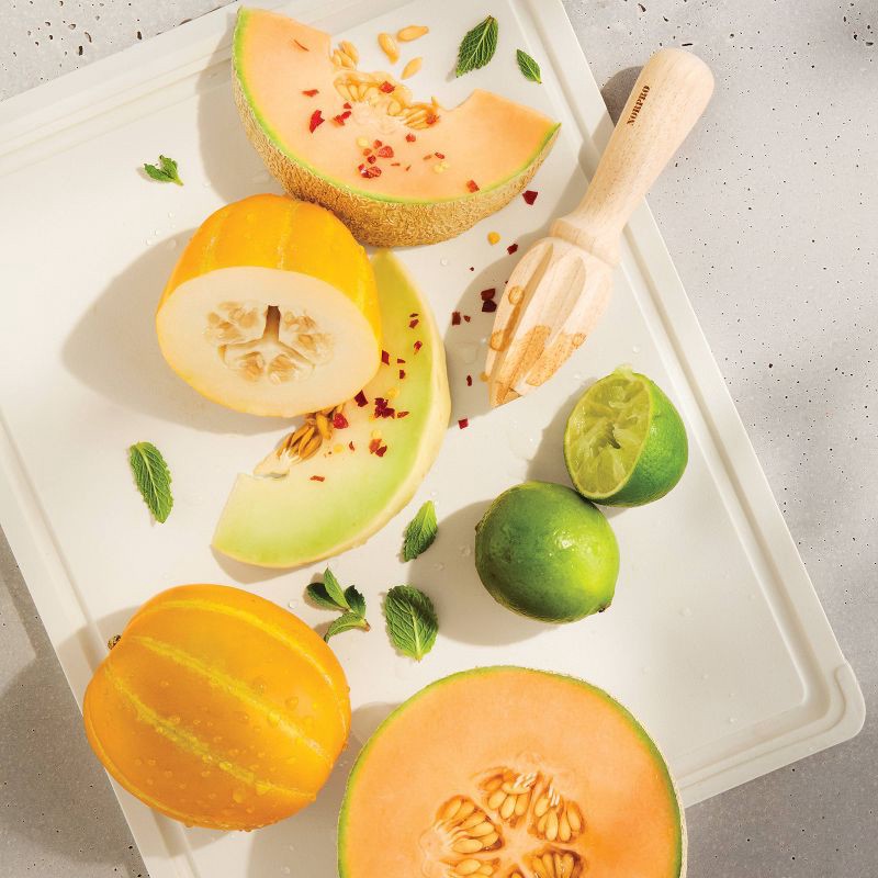 slide 2 of 4, 15"x20" Non Slip Recycled Poly Cutting Board Vintage Cream - Figmint™, 1 ct