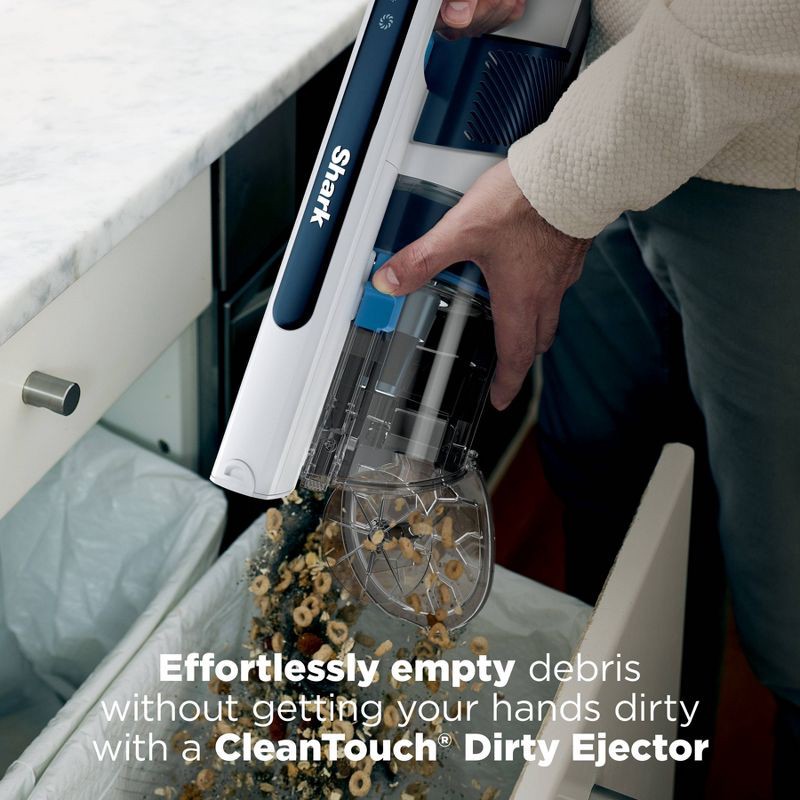 slide 8 of 10, Shark PowerPro Flex Pet Cordless Vacuum, FloorDetect Technology, Carpet and Hard Floor, Headlight, 50 Min Runtime White IZ381H, 1 ct