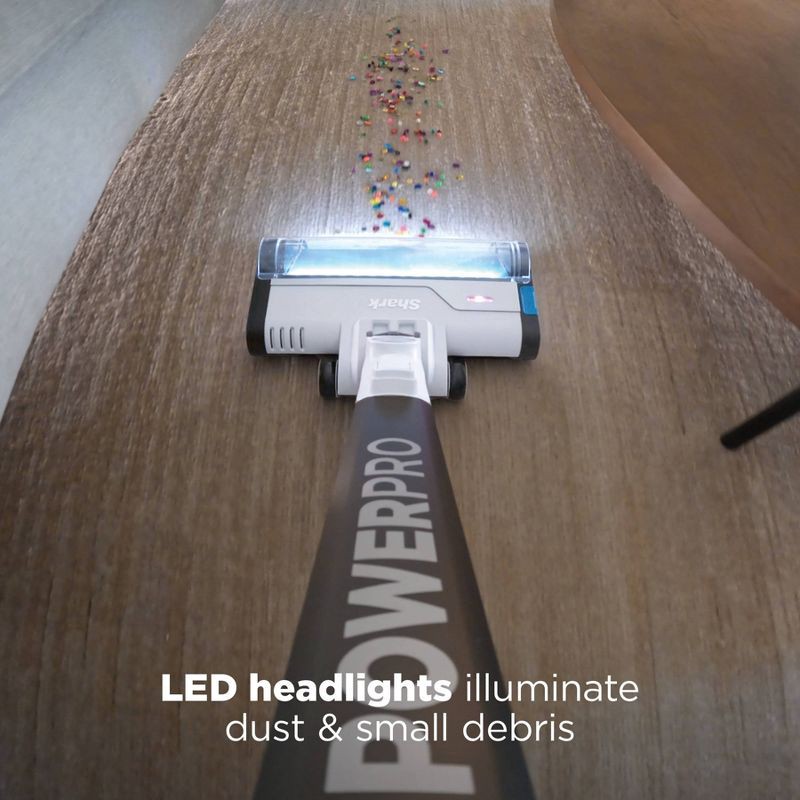 slide 9 of 10, Shark PowerPro Flex Pet Cordless Vacuum, FloorDetect Technology, Carpet and Hard Floor, Headlight, 50 Min Runtime White IZ381H, 1 ct