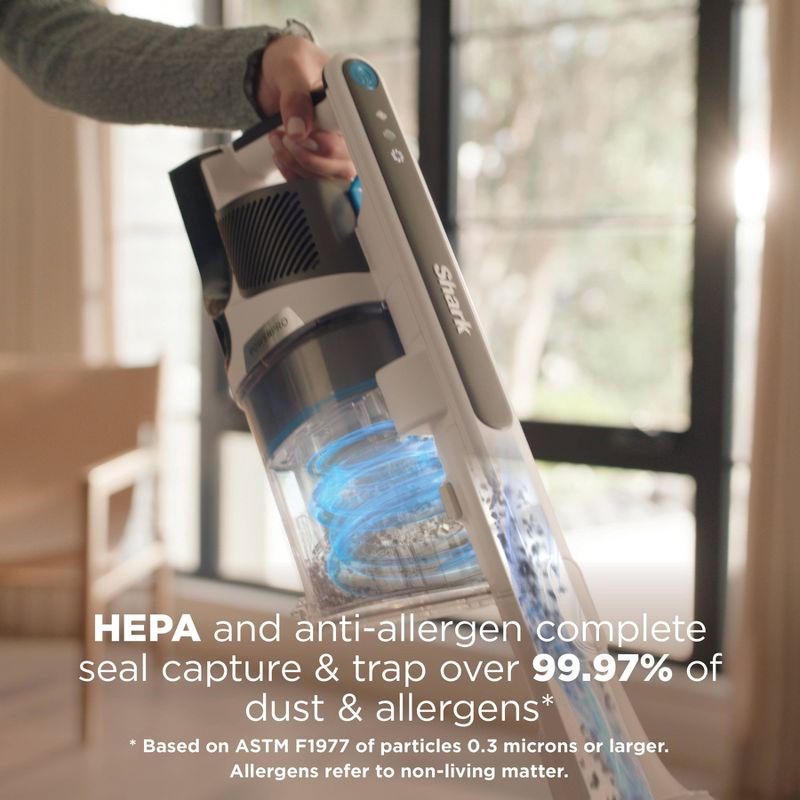 slide 10 of 10, Shark PowerPro Flex Pet Cordless Vacuum, FloorDetect Technology, Carpet and Hard Floor, Headlight, 50 Min Runtime White IZ381H, 1 ct