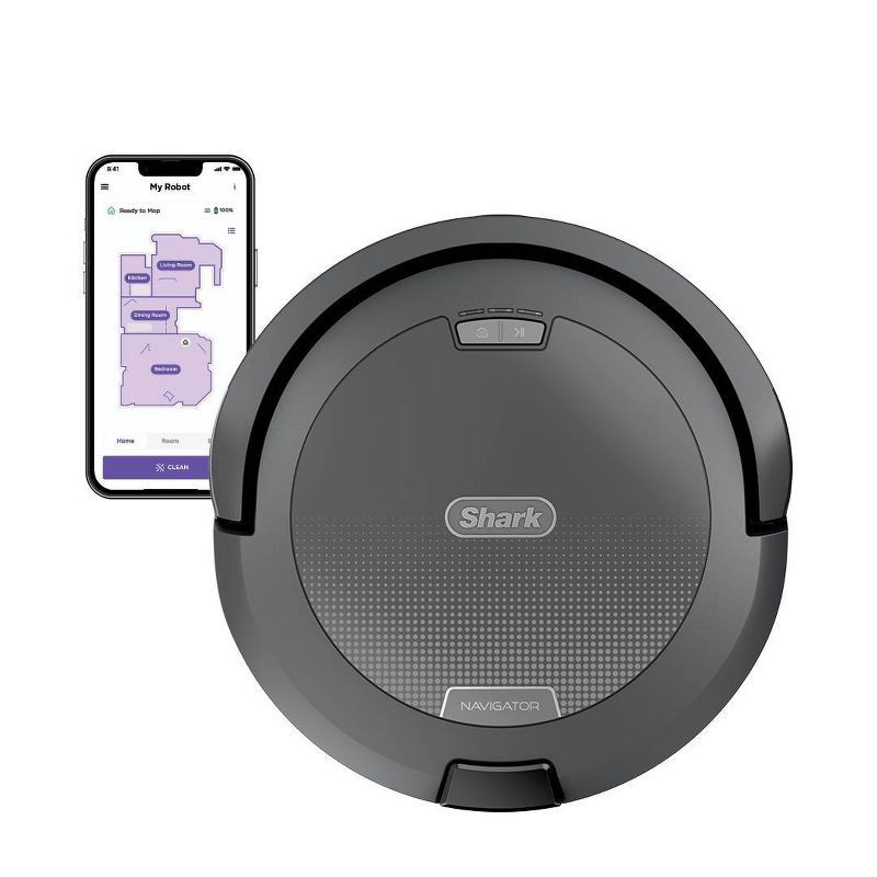 slide 1 of 9, Shark Navigator Robot Vacuum with SmartPath Navigation and Self-Cleaning Brushroll Gray RV2110, 1 ct