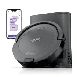Shark Navigator Robot Vacuum and Self-Empty Base with Bagless, 60-Day Capacity and SmartPath Navigation Gray RV2120AE