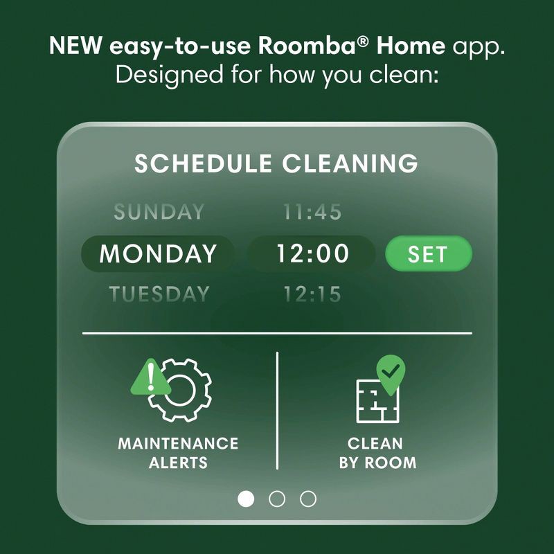slide 9 of 9, iRobot Roomba 105 Vacuum - Easy-to-Use, Intense Power-Lifting Suction, LiDAR Navigation, Multi-Surface Cleaning, Cleans in Neat Rows, Self-Charging, 1 ct