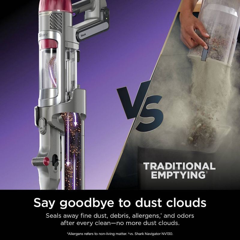slide 3 of 10, Shark PowerDetect Clean & Empty Cordless Stick Vacuum & Auto-Empty System with HEPA White IP3252, 1 ct