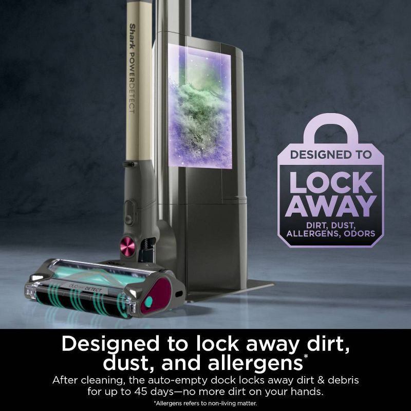 slide 4 of 10, Shark PowerDetect Clean & Empty Cordless Stick Vacuum & Auto-Empty System with HEPA White IP3252, 1 ct