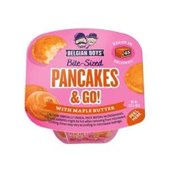 Belgian Boys Bite Sized Maple Butter Go Cups and Pancakes Heat and Serve - 3.25oz/9ct
