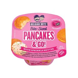 Belgian Boys Bite Sized Sprinkle Butter Go Cups and Pancakes Heat and Serve - 3.25oz/9ct