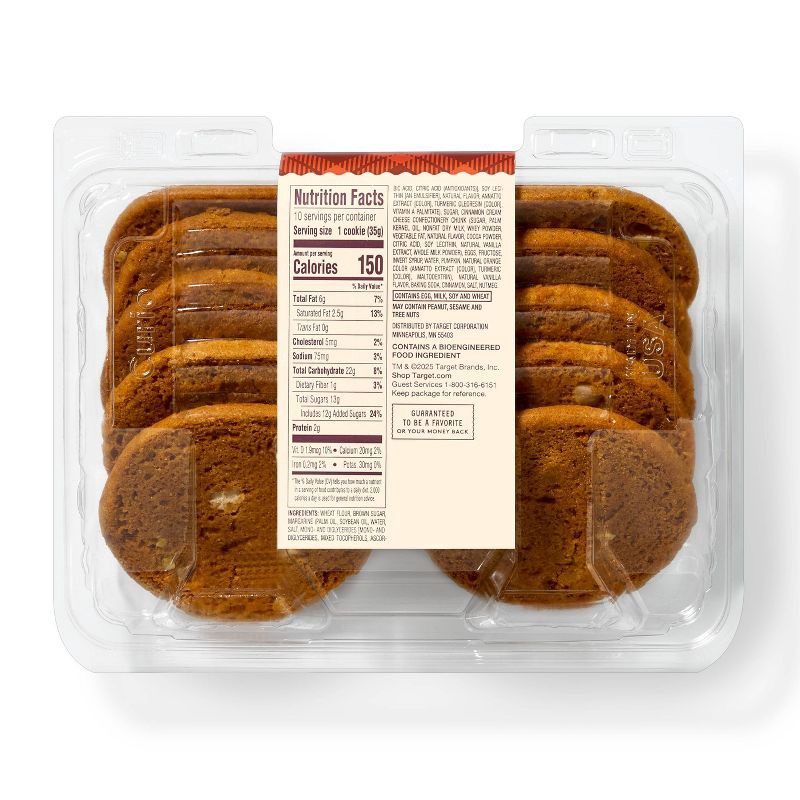 slide 2 of 3, Pumpkin Cinnamon Cream Cheese Cookies - 12.5oz/10ct - Favorite Day™, 12.5 oz, 10 ct