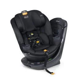 Chicco Fit360 ClearTex Rotating Convertible Car Seat - Obsidian: 360 Rotating, Fits 3 Across, Machine Washable Seat Pad, Cup Holder