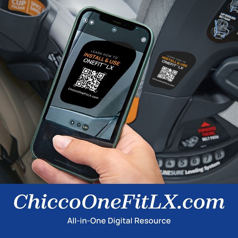 slide 13 of 22, Chicco OneFit LX ClearTex All-in-One Convertible Car Seat - Smoke, 1 ct