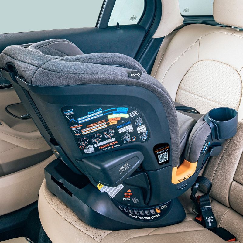slide 16 of 22, Chicco OneFit LX ClearTex All-in-One Convertible Car Seat - Smoke, 1 ct