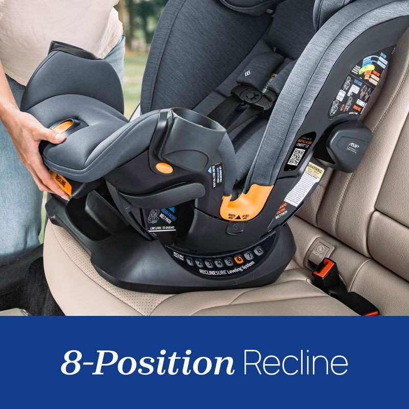 slide 10 of 22, Chicco OneFit LX ClearTex All-in-One Convertible Car Seat - Smoke, 1 ct