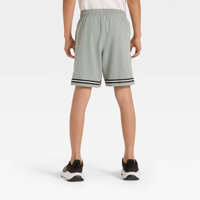 slide 2 of 3, Boys' Basketball Shorts - All In Motion™ Sage Green L, 1 ct