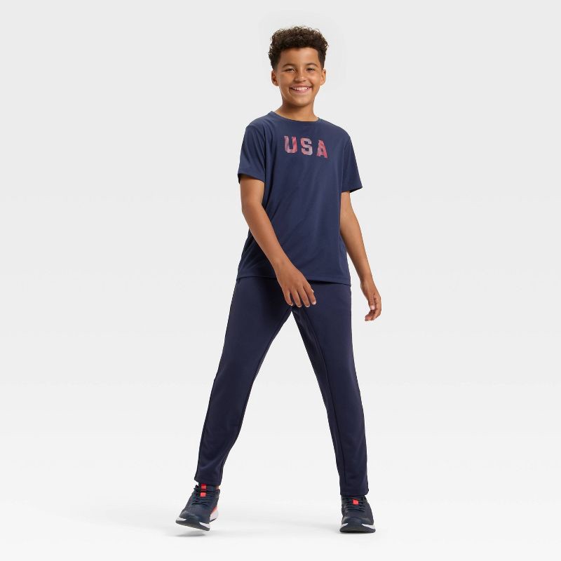 slide 3 of 3, Boys' Performance Jogger Pants - All In Motion™ Navy Blue L, 1 ct