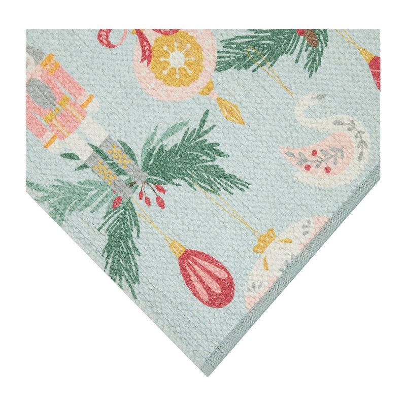 slide 6 of 7, 20"x34" Holiday Ornament Variety Scatter Rug Green, 1 ct